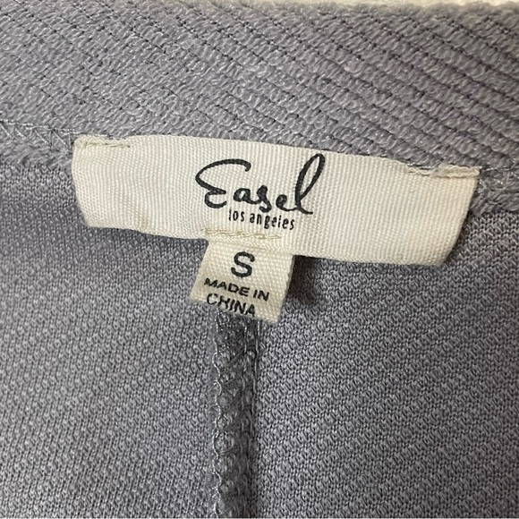 Easel Los Angeles Boutique Blue Oversized Side Tie Boho Sweater Women Sz Sm - Picture 3 of 3